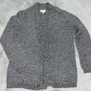 🐑Studio Works Petite Black & White Tweed Knit Cardigan